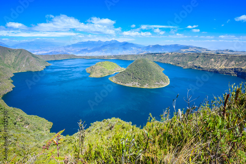 Cuicocha crater lake, Reserve Cotacachi-Cayapas, Ecuador photo
