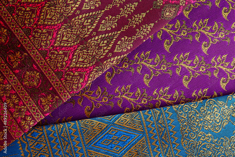 Antique Asian textile detail.
Antique Asian textile detail.