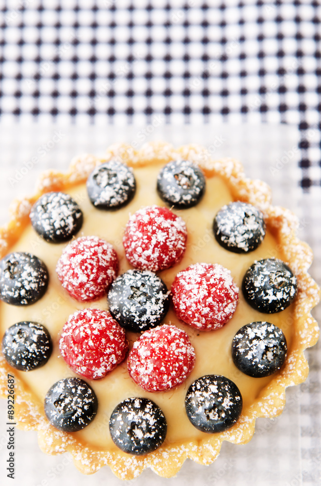 Top down perspective of a tart Top down perspective of a tart