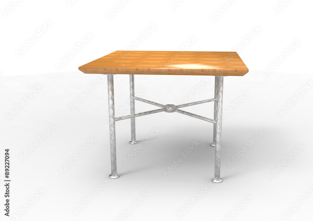 Wooden table isolated on white background Wooden table isolated on white background