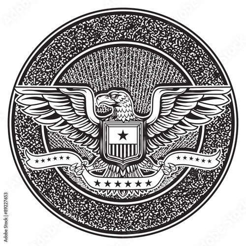 vintage american badge emblem