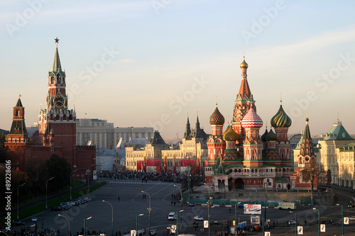 The Kremlin and St. Basil's Cathedral in Moscow