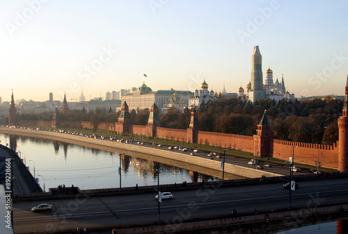 Kremlin embankment, the Grand Kremlin Palace in Moscow