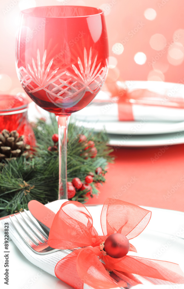 Xmas dinner setting Xmas dinner setting