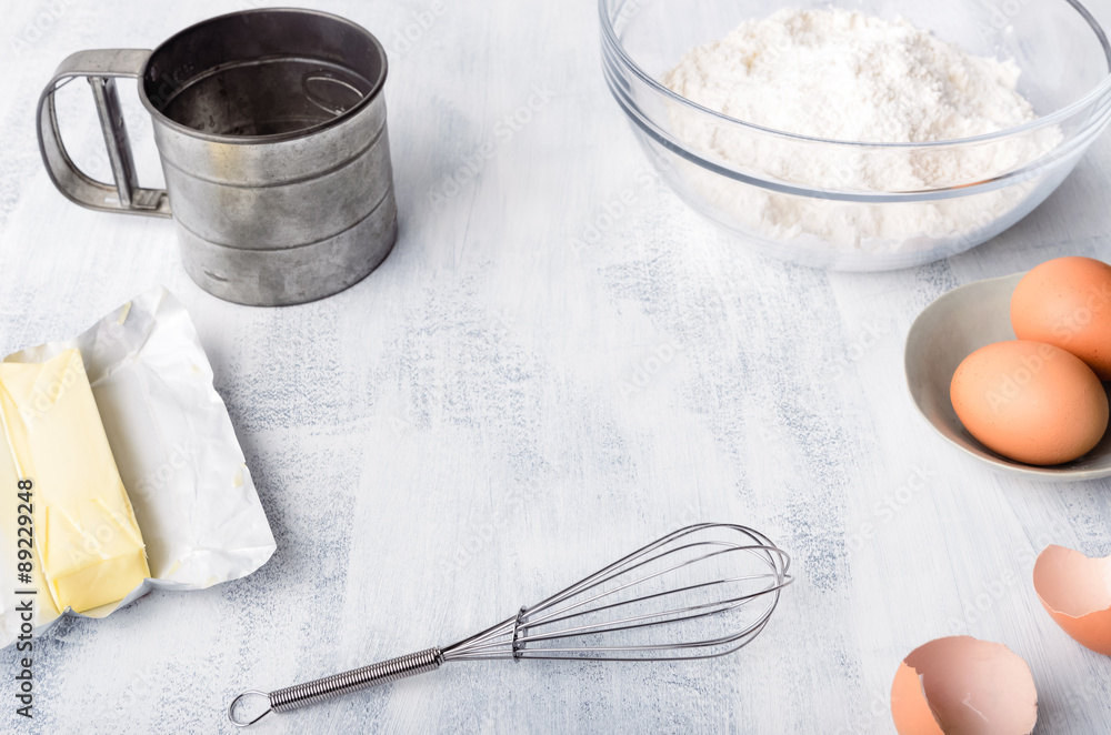 Raw elements of baking Raw elements of baking