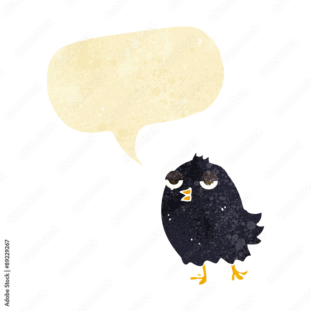 funny cartoon bird with speech bubble funny cartoon bird with speech bubble