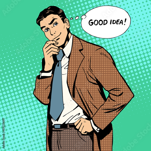 good idea businessman creative work