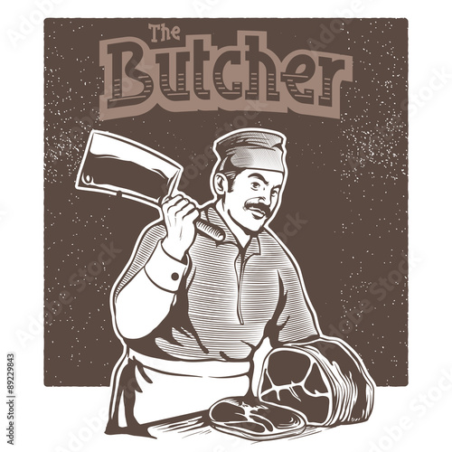 The butcher cut the meat of