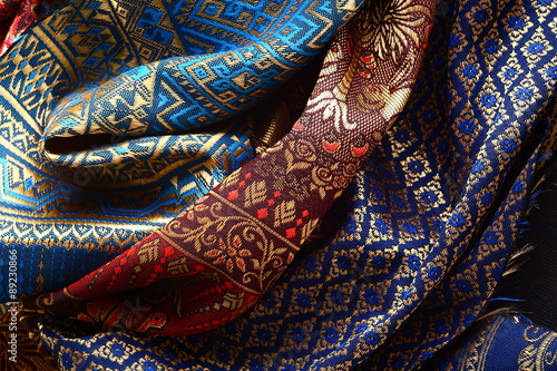 Antique Asian textile detail. 