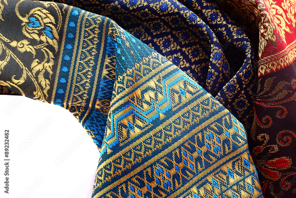 Antique Asian textile detail.
Antique Asian textile detail.