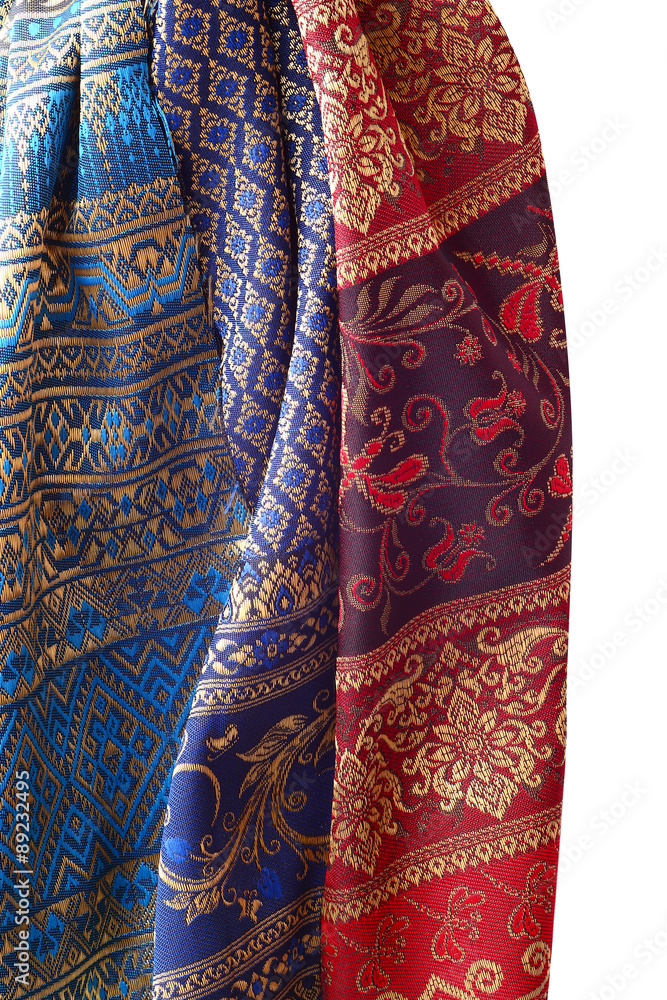 Antique Asian textile detail.
Antique Asian textile detail.