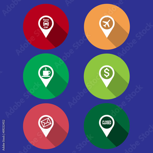 Icons in a flat design
