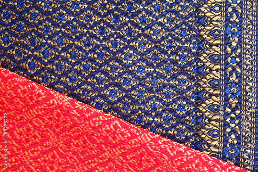 Antique Asian textile detail.
Antique Asian textile detail.