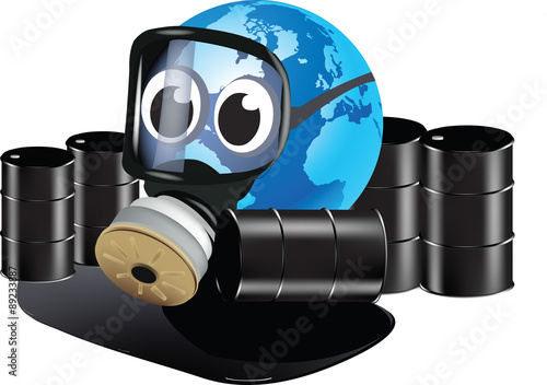 terra con maschera antigas fumetto