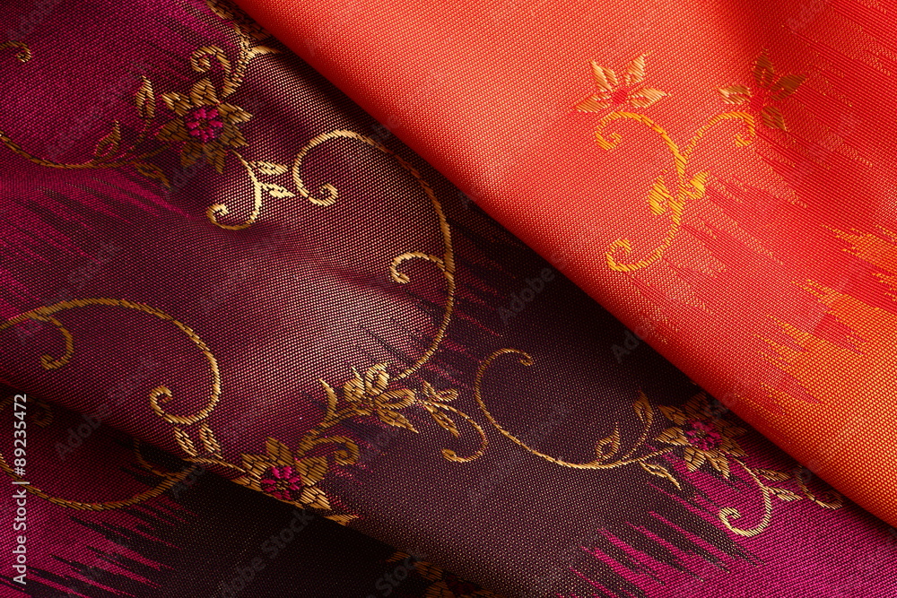 Antique Asian textile detail.
Antique Asian textile detail.