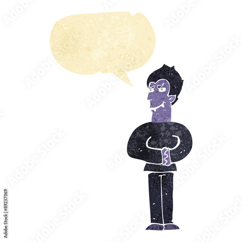 Wallpaper Mural cartoon vampire with speech bubble Torontodigital.ca