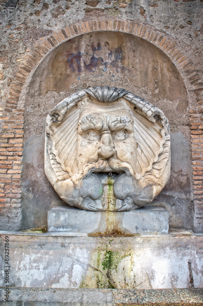 Fountain mask, Aventino, Rome, Italy