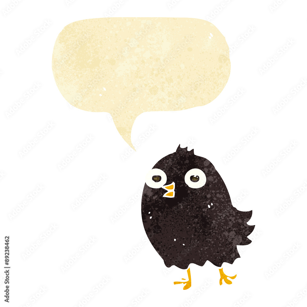 funny cartoon bird with speech bubble funny cartoon bird with speech bubble