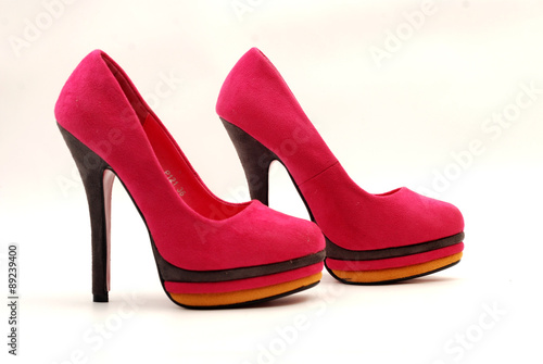 Pink high heeel shoes