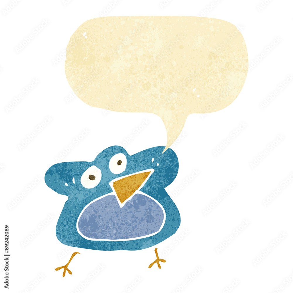 funny cartoon robin with speech bubble funny cartoon robin with speech bubble