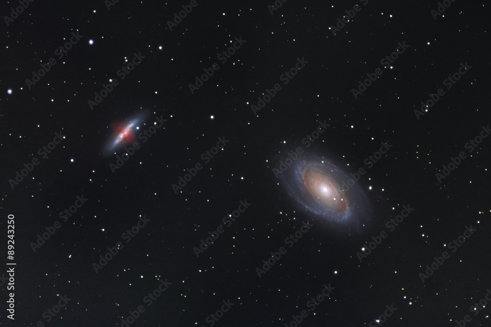 Fototapeta premium M81 - Bode´s galaxy and M82 - Cigar galaxy