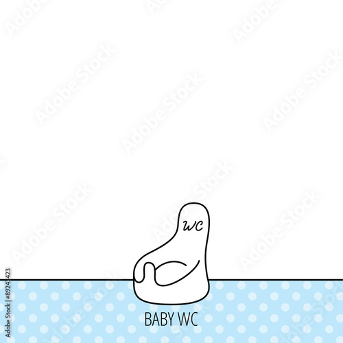 Baby wc icon. Child toilet sign.