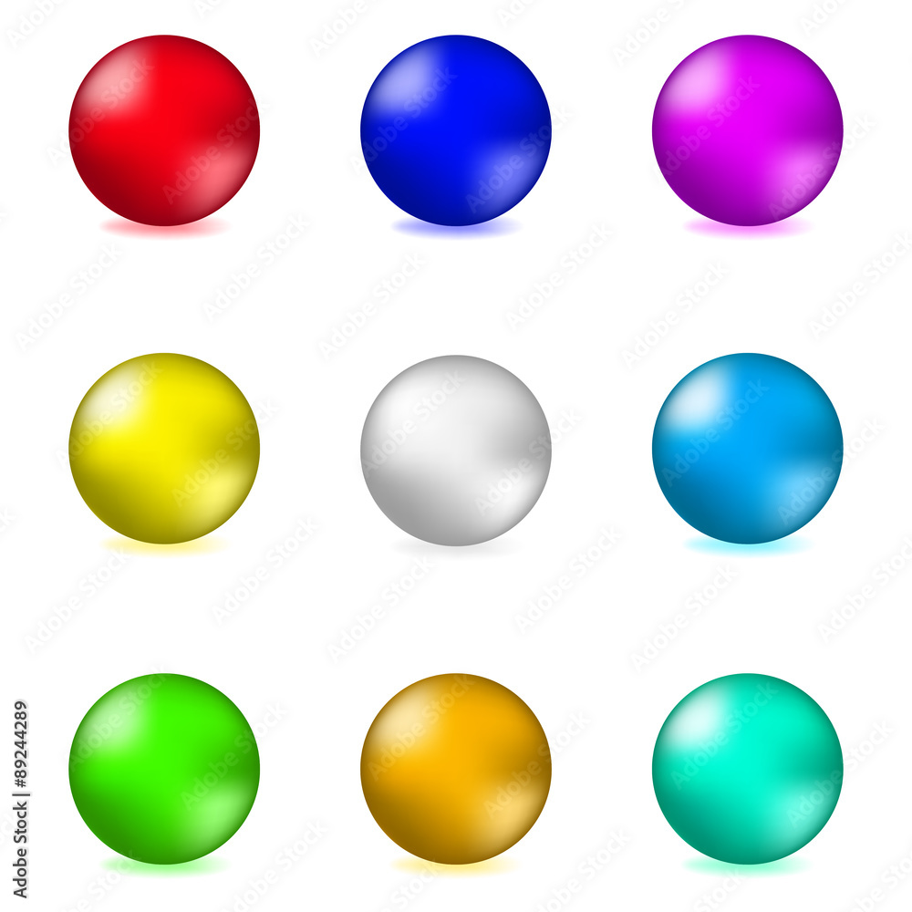 Shiny glossy colorful spheres Shiny glossy colorful spheres