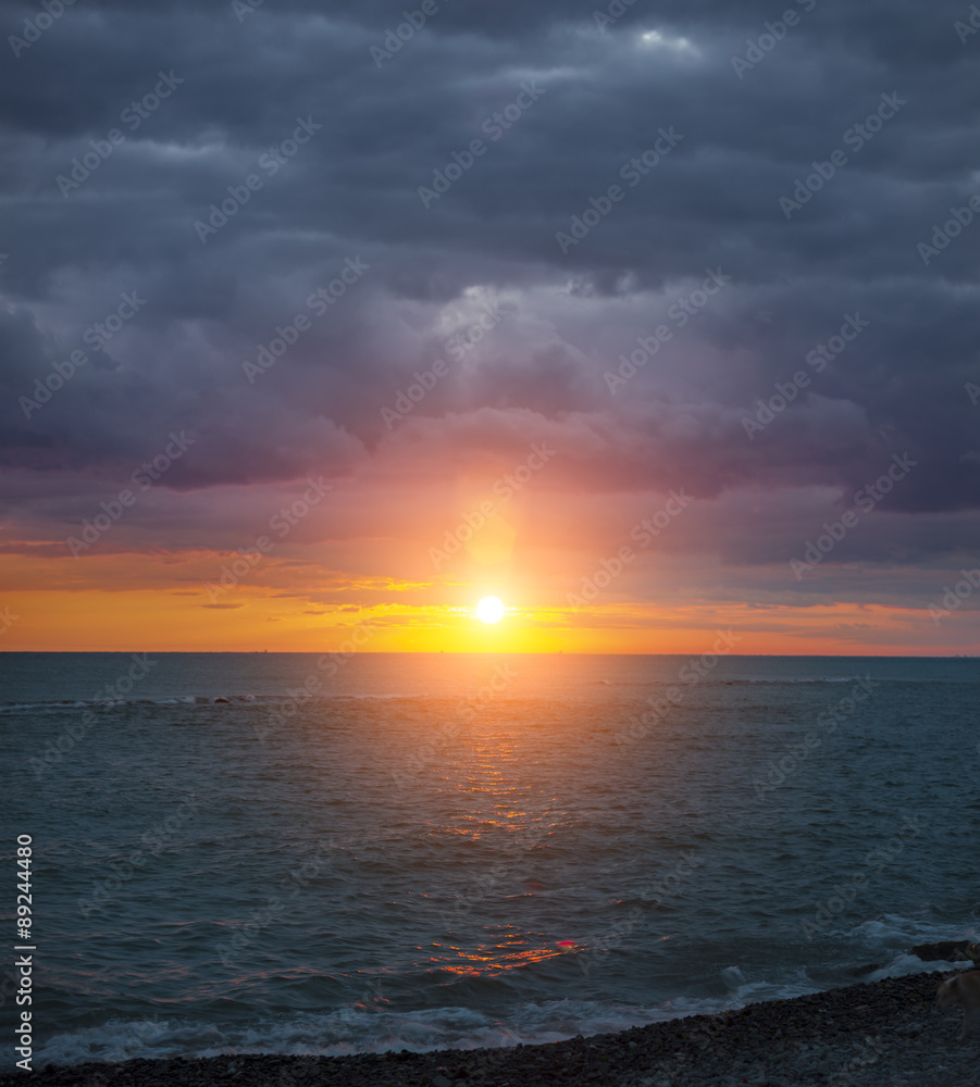 Fototapeta premium Amazing sunset in Blacksea region of Turkey