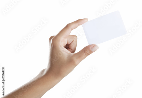 Hand hält visitenkarte