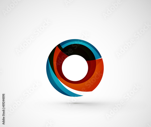 Abstract geometric company logo ring, circle