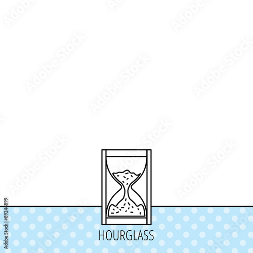 Hourglass icon. Sand time sign.