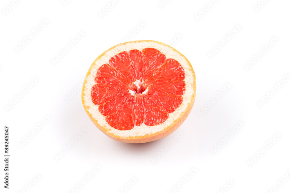 slice of grapefruit isolated on white background slice of grapefruit isolated on white background