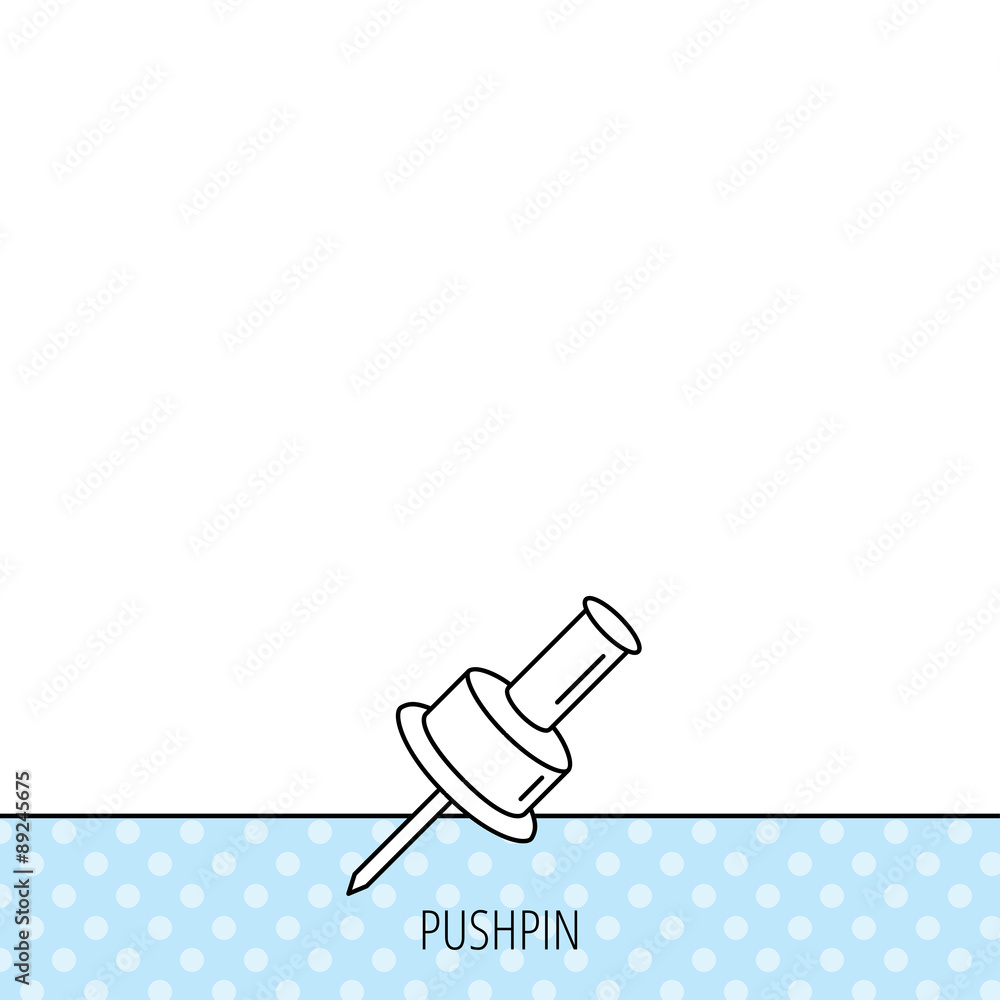 Pushpin icon. Pin tool sign. Pushpin icon. Pin tool sign.