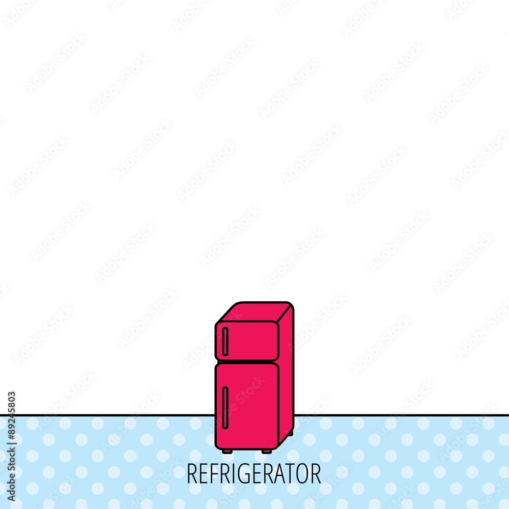 Obraz premium Refrigerator icon. Fridge sign.