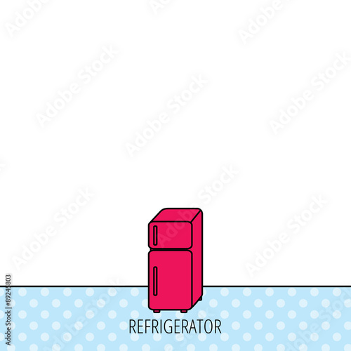 Refrigerator icon. Fridge sign.