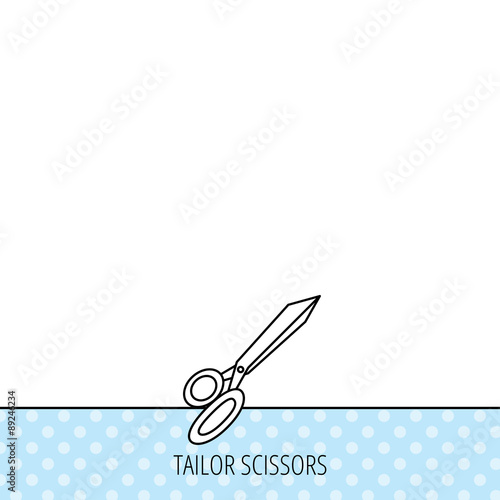 Tailor scissors icon. Hairdressing sign.
