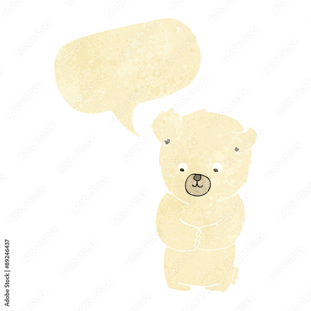 cute cartoon polar bear with speech bubble cute cartoon polar bear with speech bubble