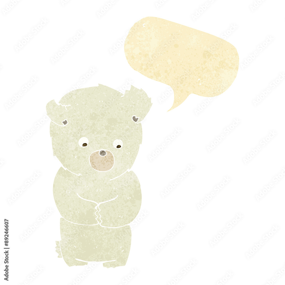 cute cartoon polar bear with speech bubble cute cartoon polar bear with speech bubble