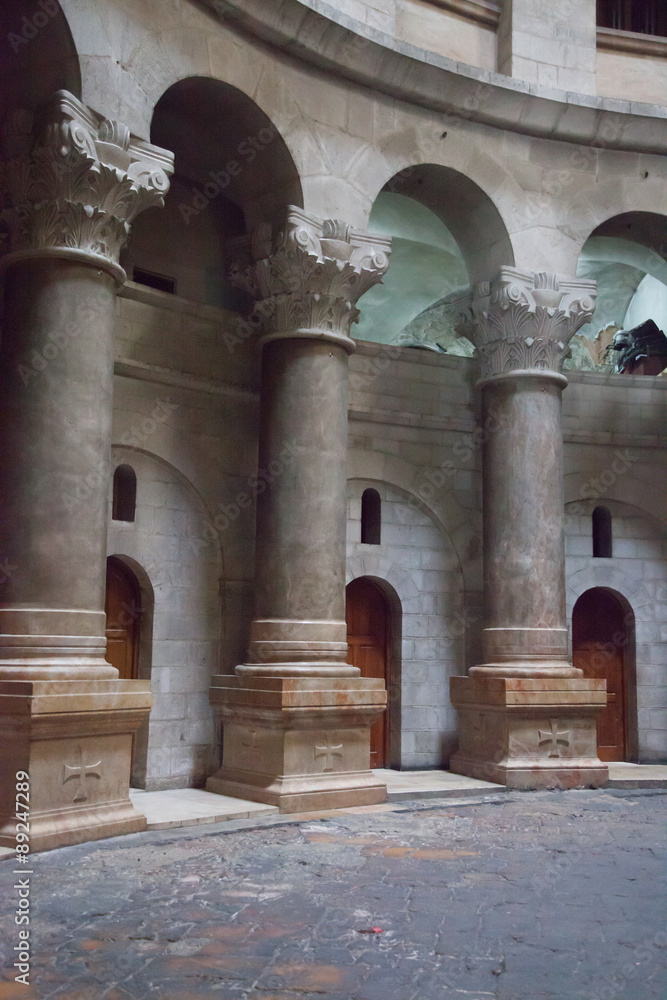 Fototapeta premium Church with arches and pillars