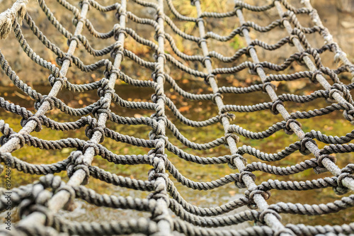 climb net rope close up background and textures