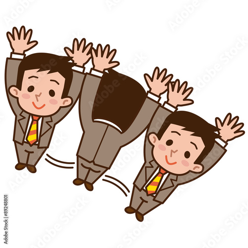 転がるビジネスマン