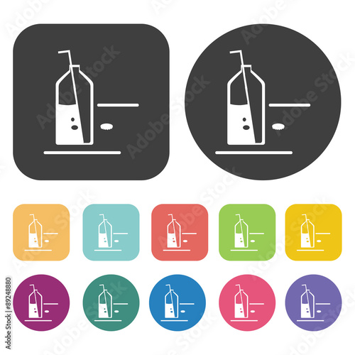 Bottle icons set. Vector Illustration eps10