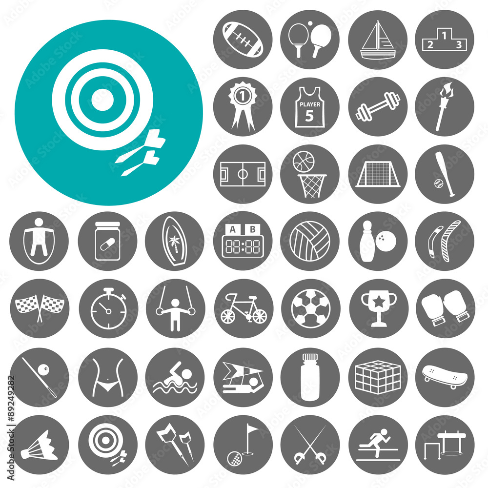 Mega sport icon set. Vector Illustration eps10 Mega sport icon set. Vector Illustration eps10