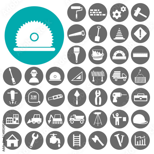 Construction icons. Vector Illustration eps10