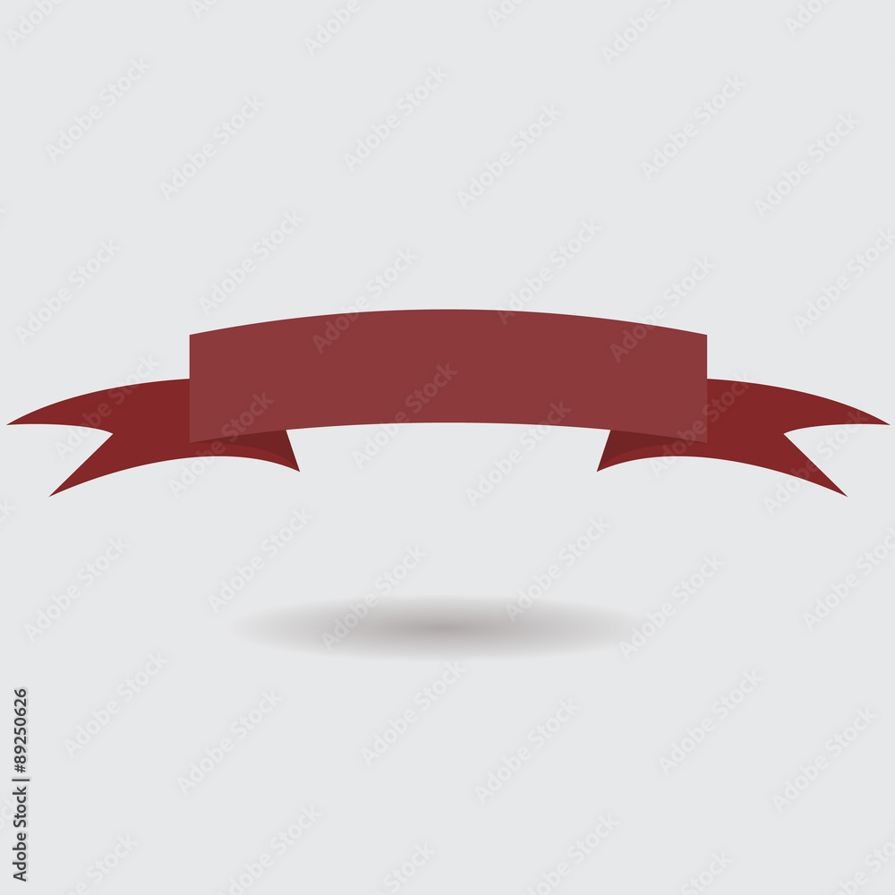 Red realistic detailed curved paper sale banner. Ribbon. Vector illustration Red realistic detailed curved paper sale banner. Ribbon. Vector illustration