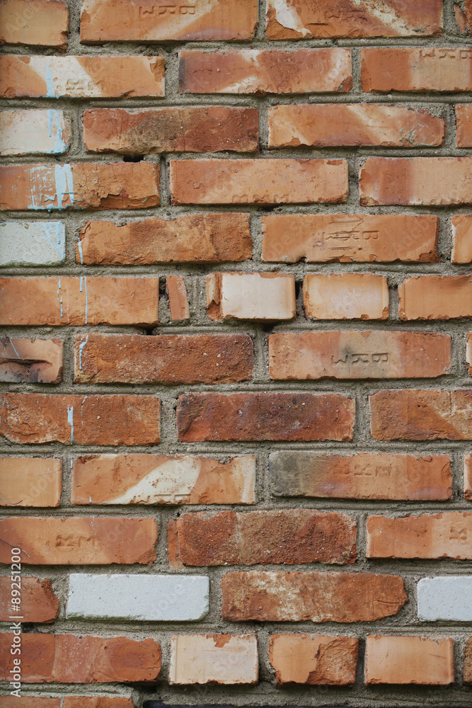 Fototapeta premium Red bricks wall. Background. 