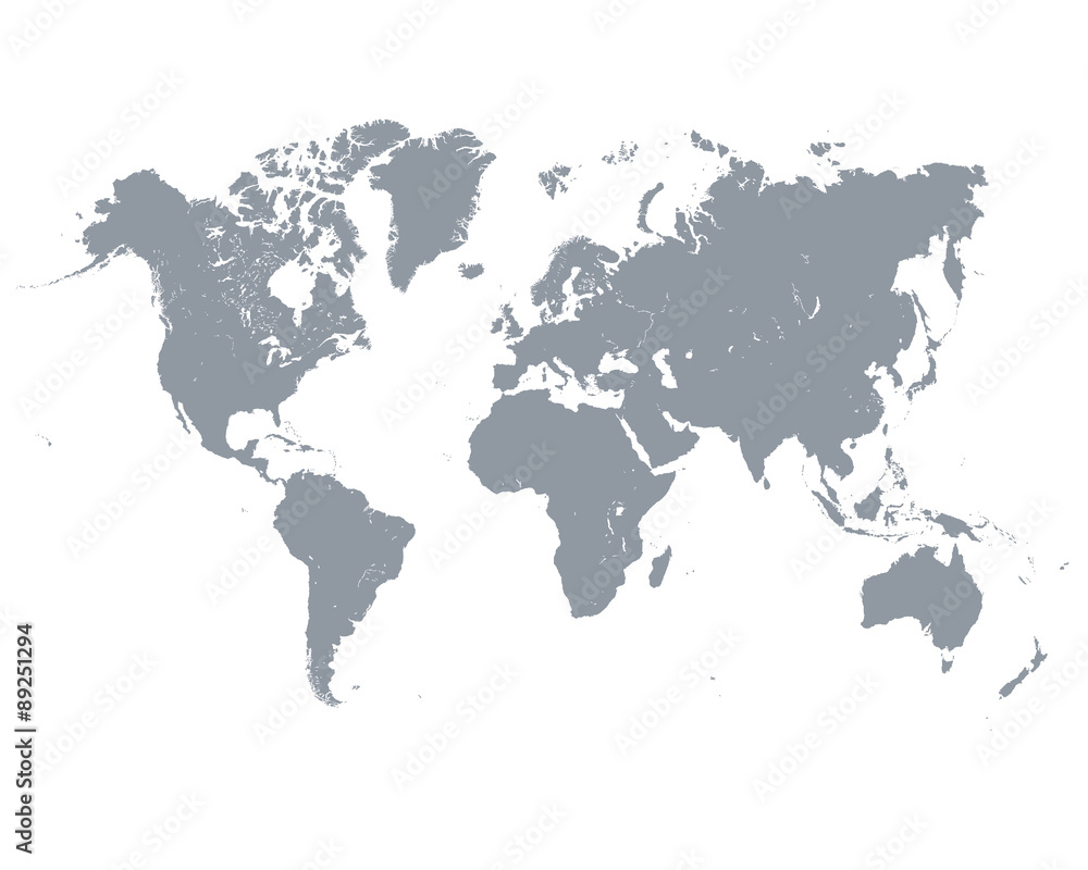 Fototapeta premium Vector illustration of black world map