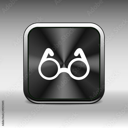 Vector Round Glasses Icon Symbol vision specs decoration