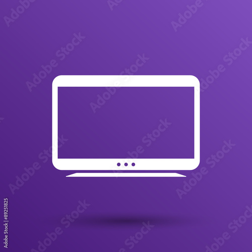 tv icon vector flatscreen hd lcd 