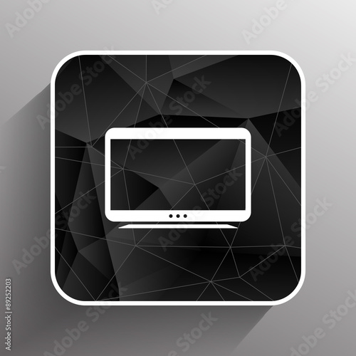 tv icon vector flatscreen hd lcd 